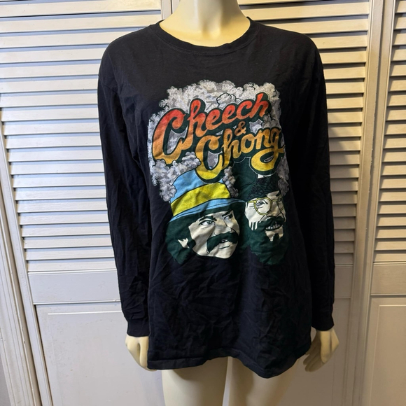 Men's Yazbek Cheech & Chong Graphic T-Shirt Size L Black - Picture 1 of 7